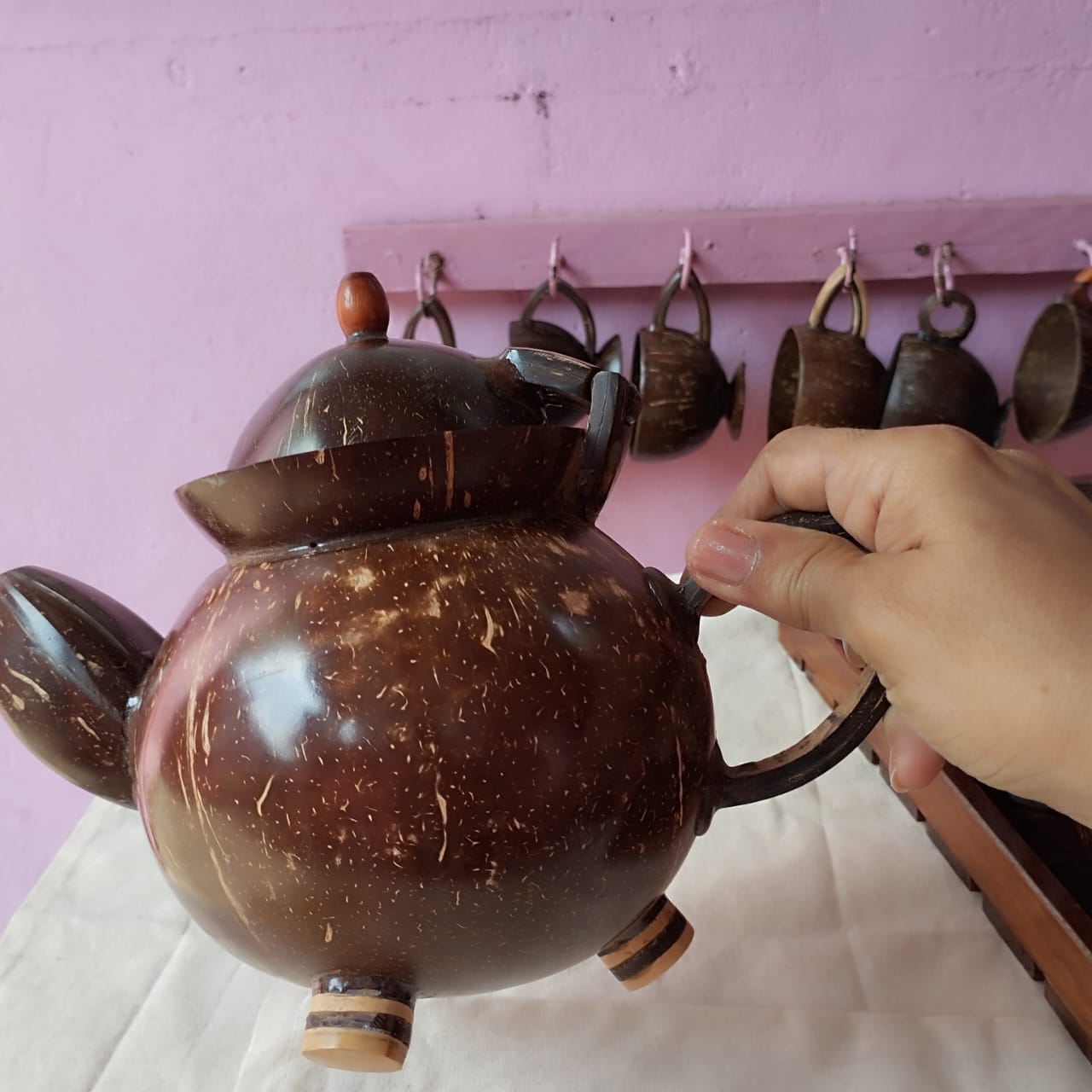 Coconut Shell Kettles / Jugs