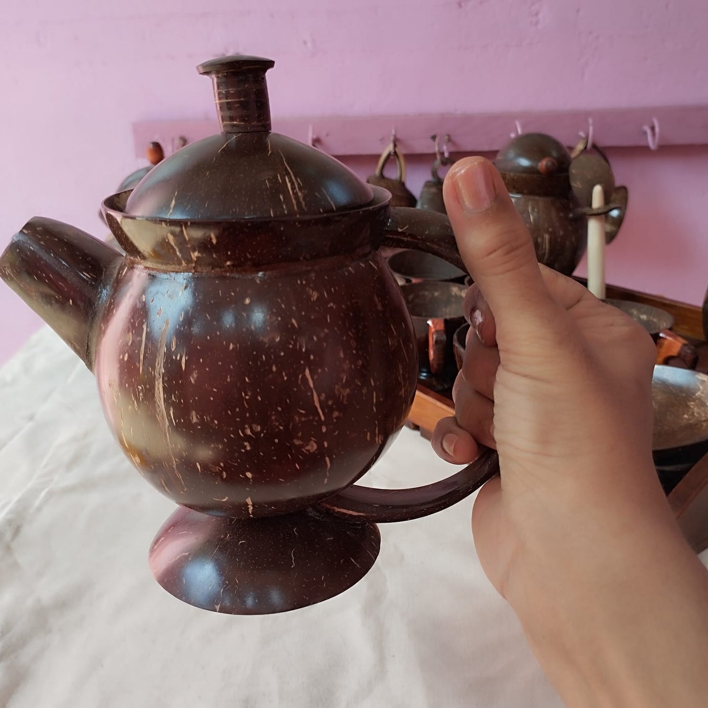 Coconut Shell Kettles / Jugs