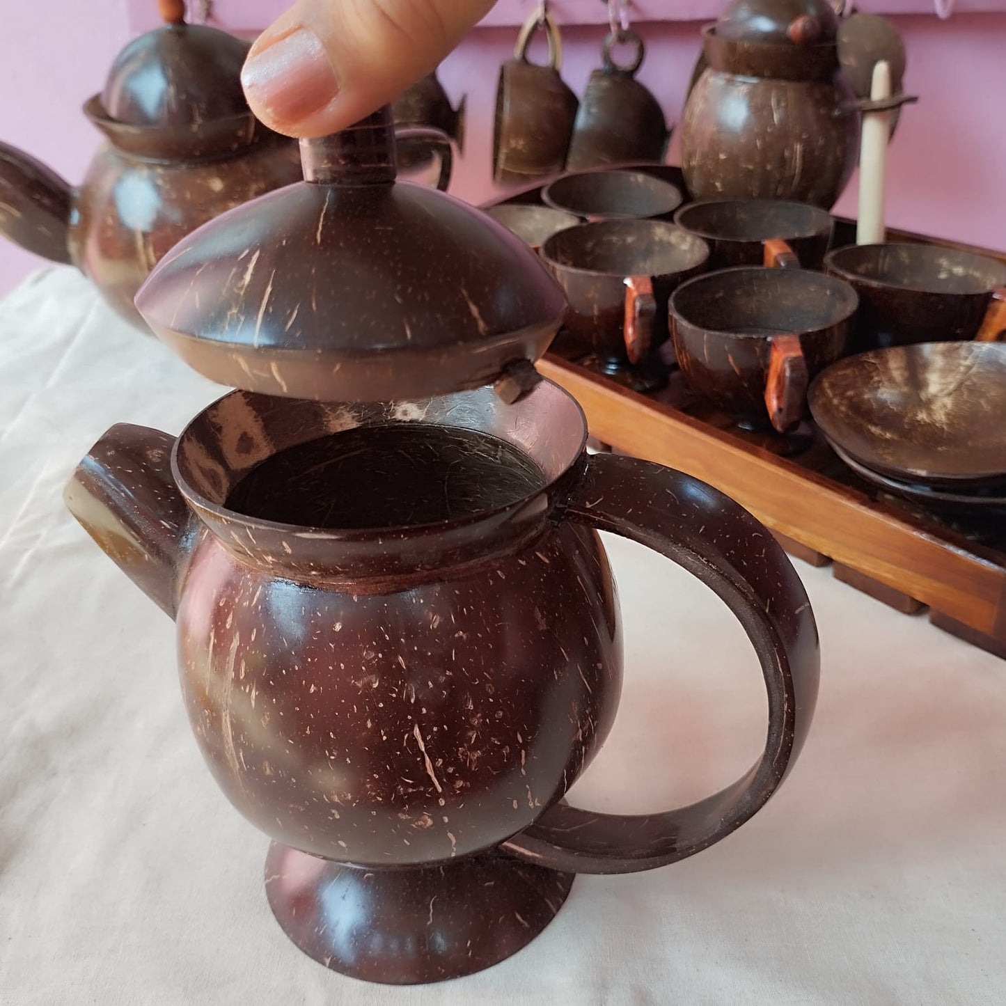Coconut Shell Kettles / Jugs