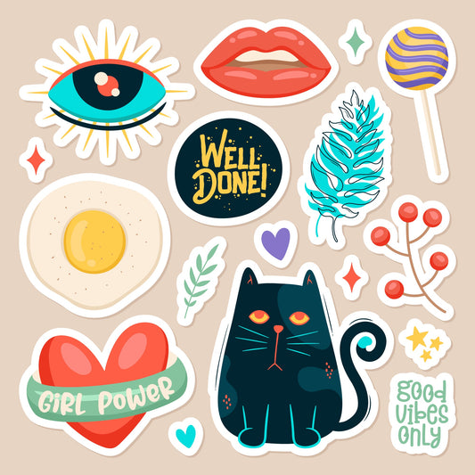 Stickers - Waterproof / Durable (13" x 19" sheet)