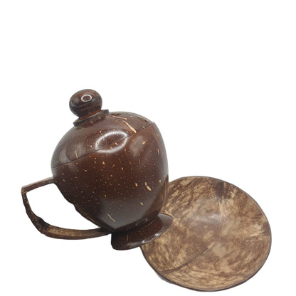 Coconut Shell Cup with lid