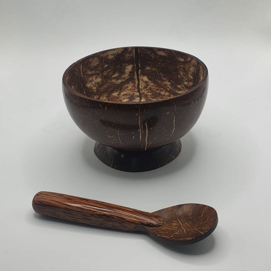 Coconut shell Dessert Cup + Spoon