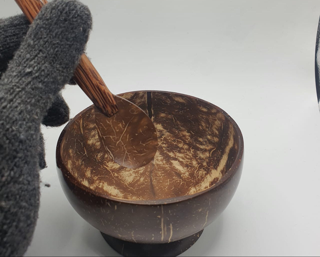 Coconut shell Dessert Cup + Spoon
