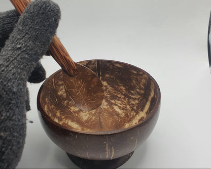 Coconut shell Dessert Cup + Spoon