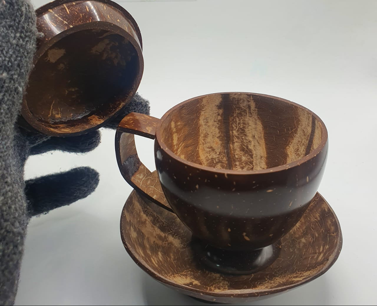 Coconut Shell Cup with lid