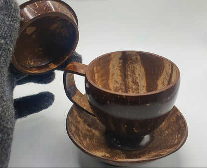 Coconut Shell Cup with lid