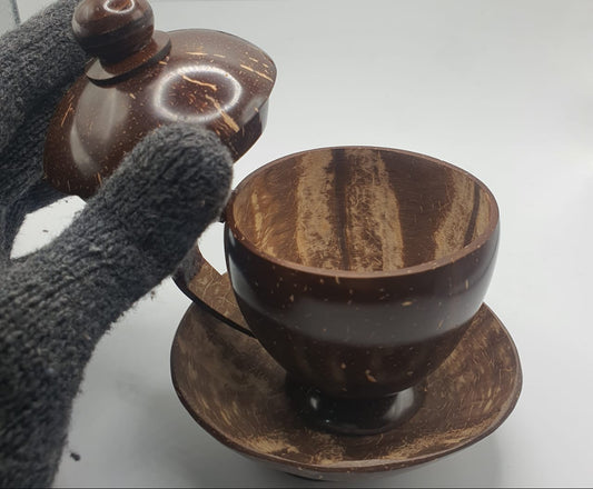 Coconut Shell Cup with lid