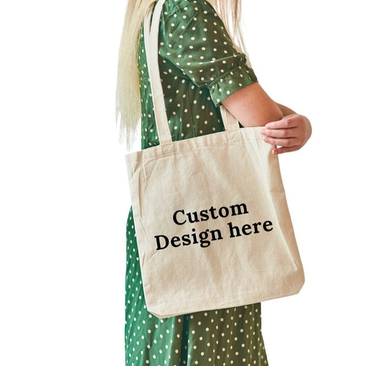 Custom Hand painted Tote bags - Raw Cotton